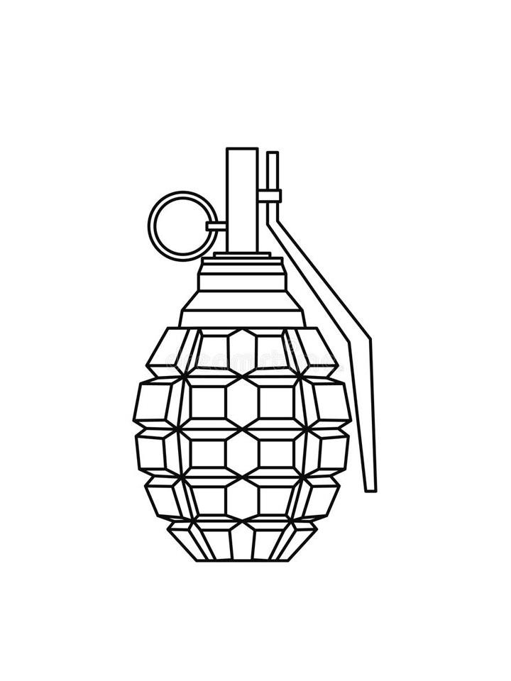 Раскраска Граната Раскраска Граната