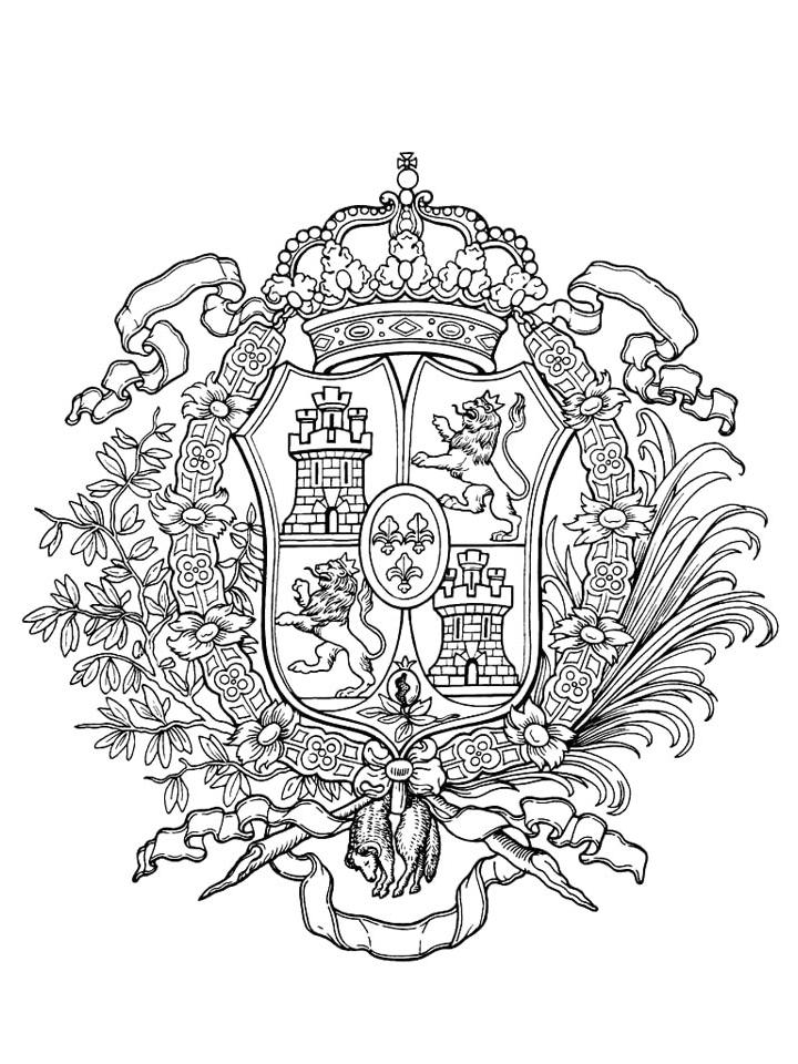 Раскраска Гербы Раскраска Гербы