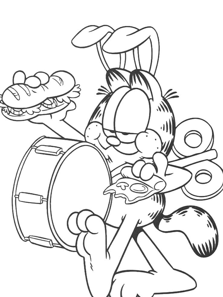 Раскраска Гарфилд (Garfield) Раскраска Гарфилд (Garfield)