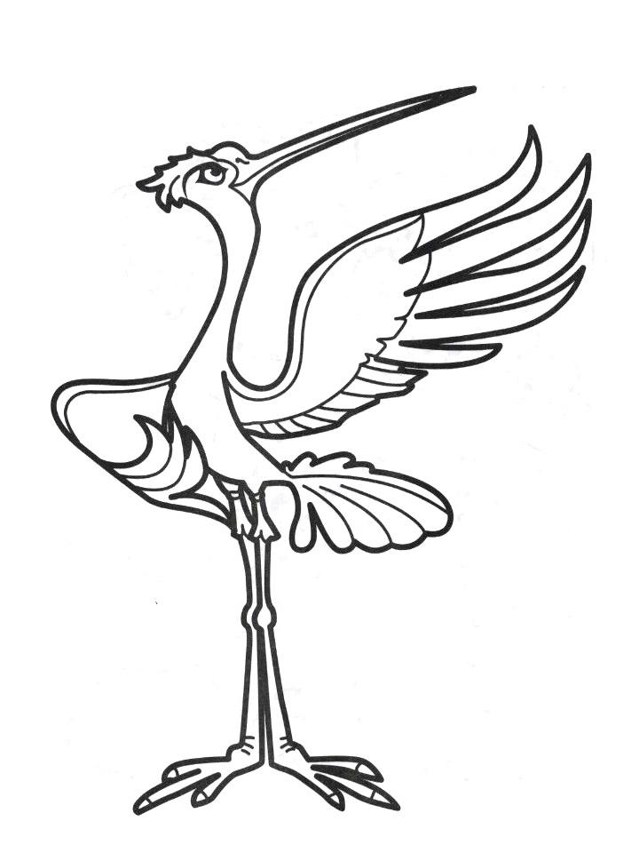 Раскраска Аист Раскраска Аист