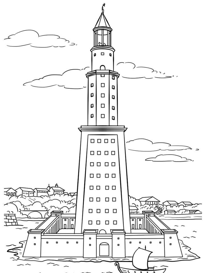 Раскраска Маяк Раскраска Маяк
