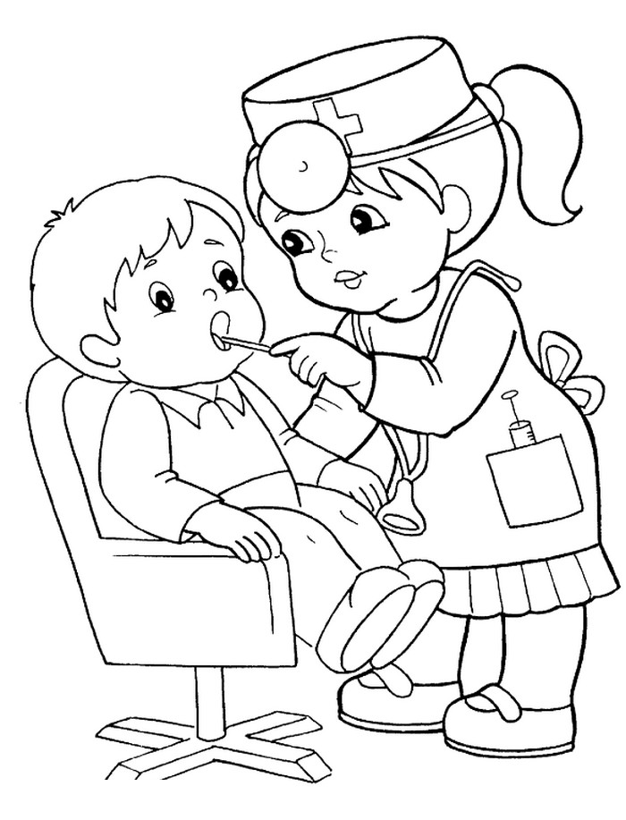 Раскраска Дети и птицы