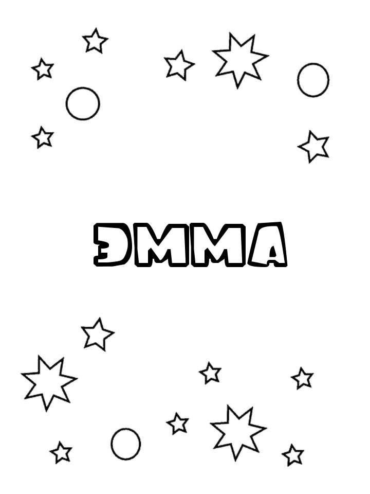 Раскраска Эмма