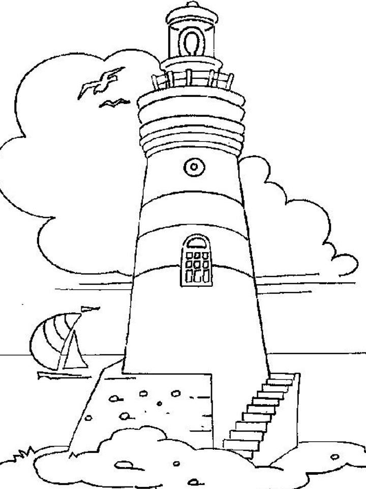 Раскраска Маяк