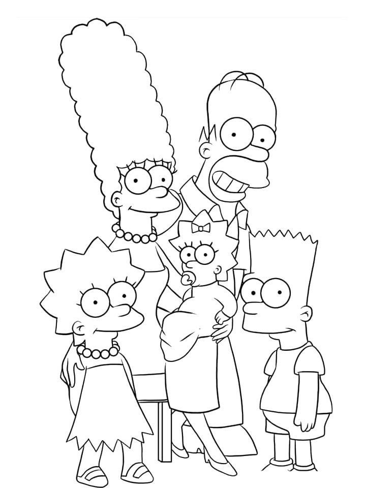 Раскраска Симпсоны (Simpsons) Раскраска Симпсоны (Simpsons)