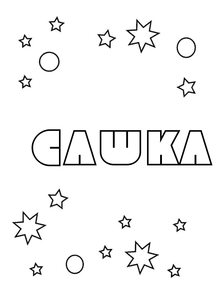 Раскраска Сашка