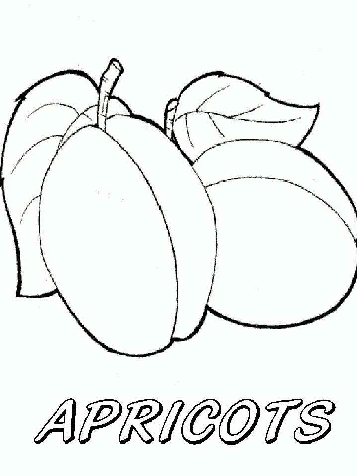 Раскраска Абрикос Раскраска Абрикос