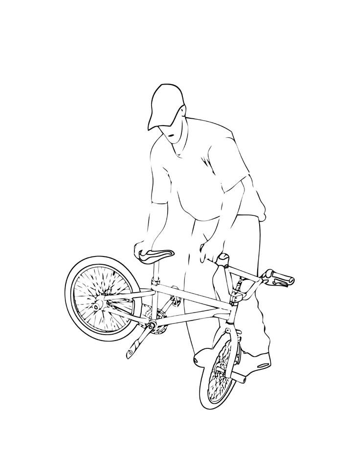 Раскраска BMX