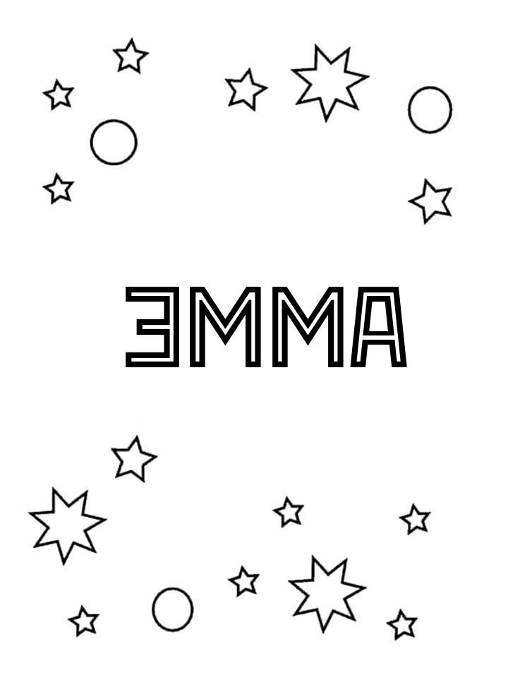 Раскраска Эмма