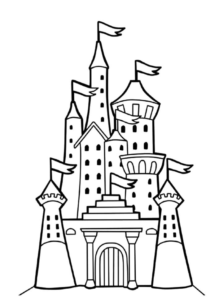 Раскраска Замки Раскраска Замки