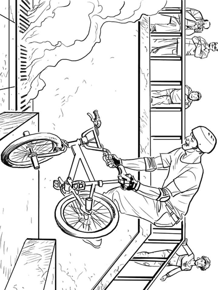 Раскраска BMX Раскраска BMX