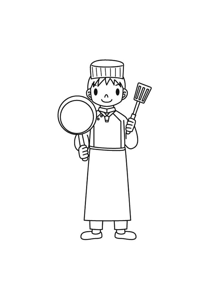 Раскраска Повар