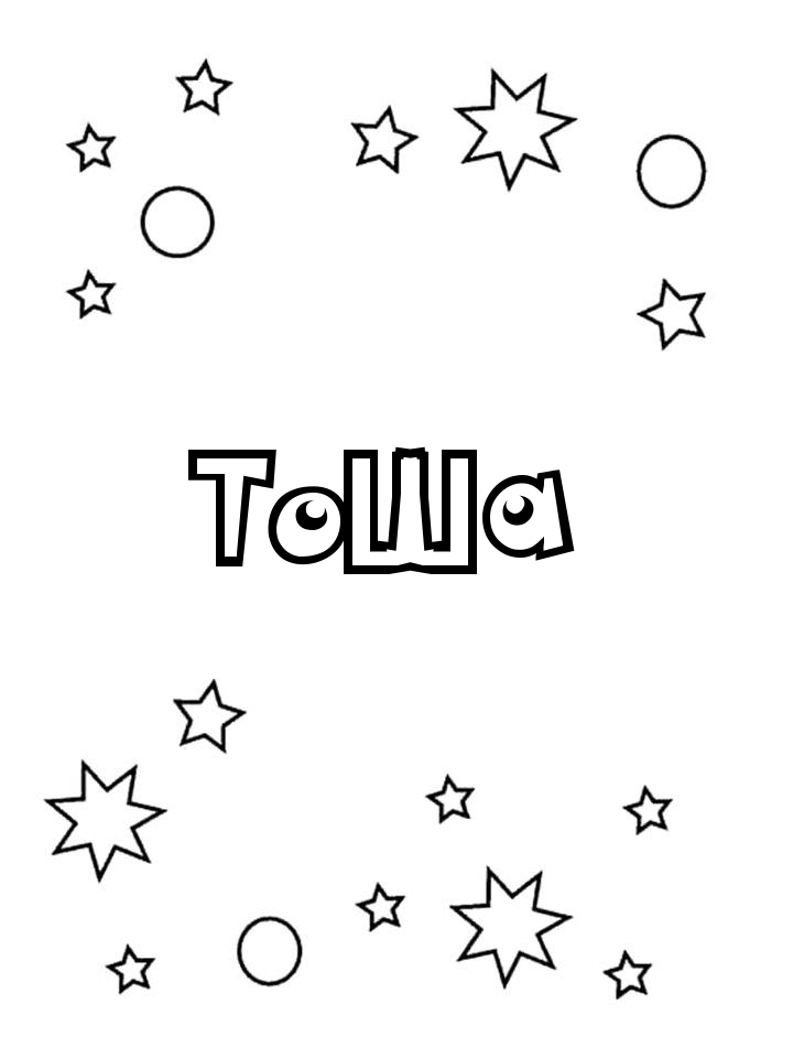 Раскраска Тоша
