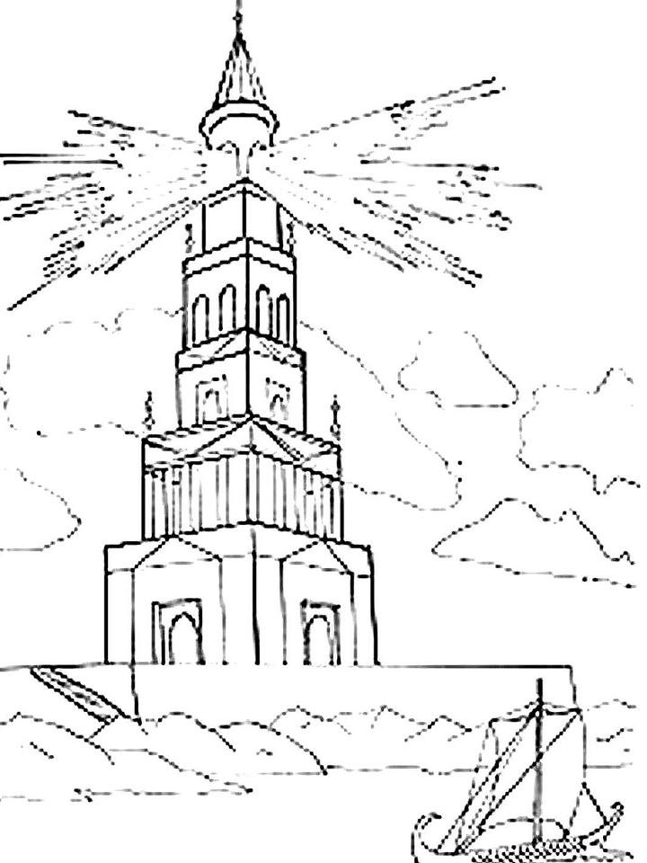 Раскраска Маяк