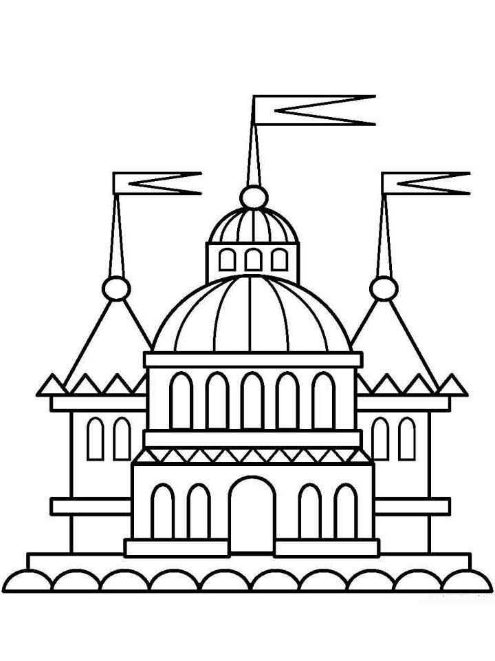 Раскраска Замки Раскраска Замки