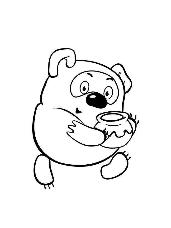 Раскраска из мультфильма Винни Пух Раскраска из мультфильма Винни Пух