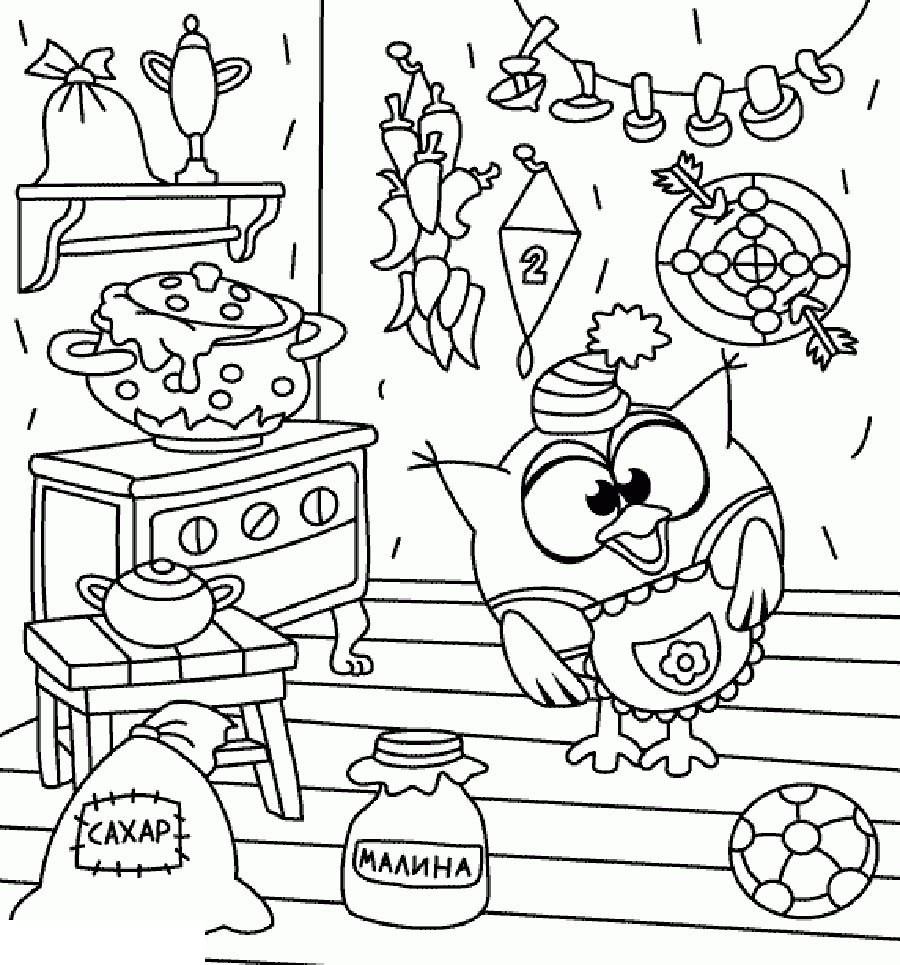 Раскраска Смешарики